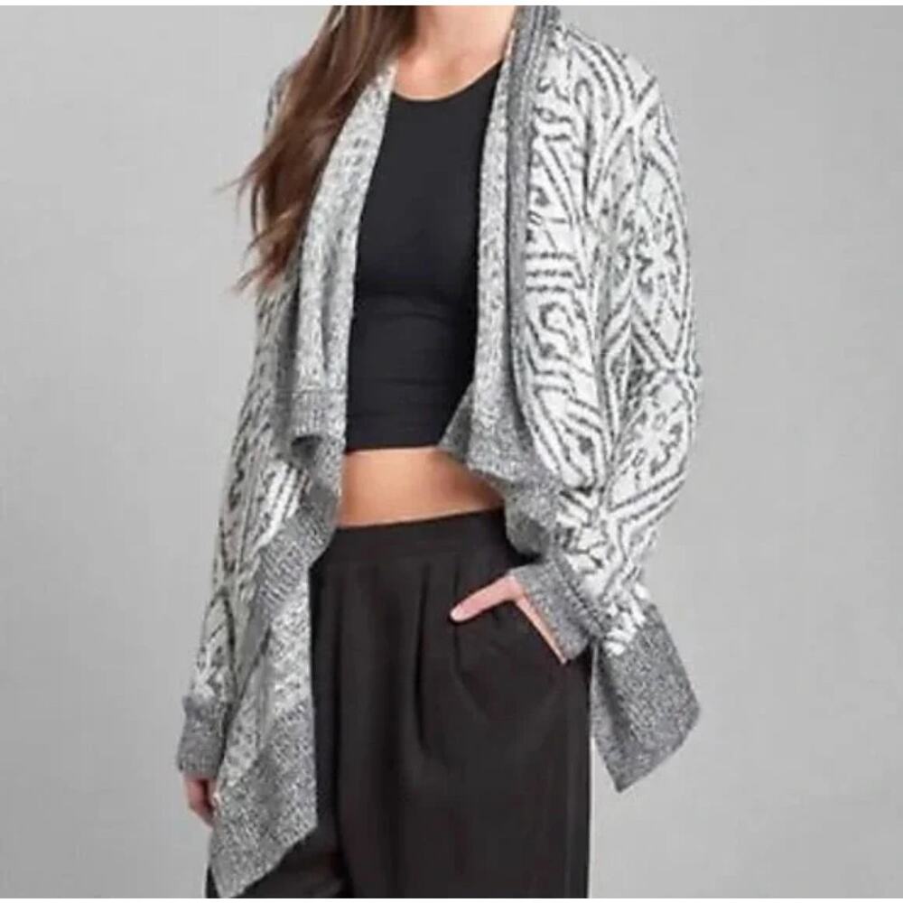 ABERCROMBIE & FITCH | Southwest Print Draped Cardigan Sweater | S